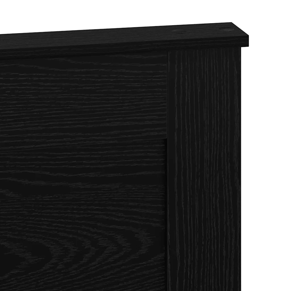 Testiera-Testata-Testiera Decorativa Rovere Nero 140 cm Legno multistrato 757293