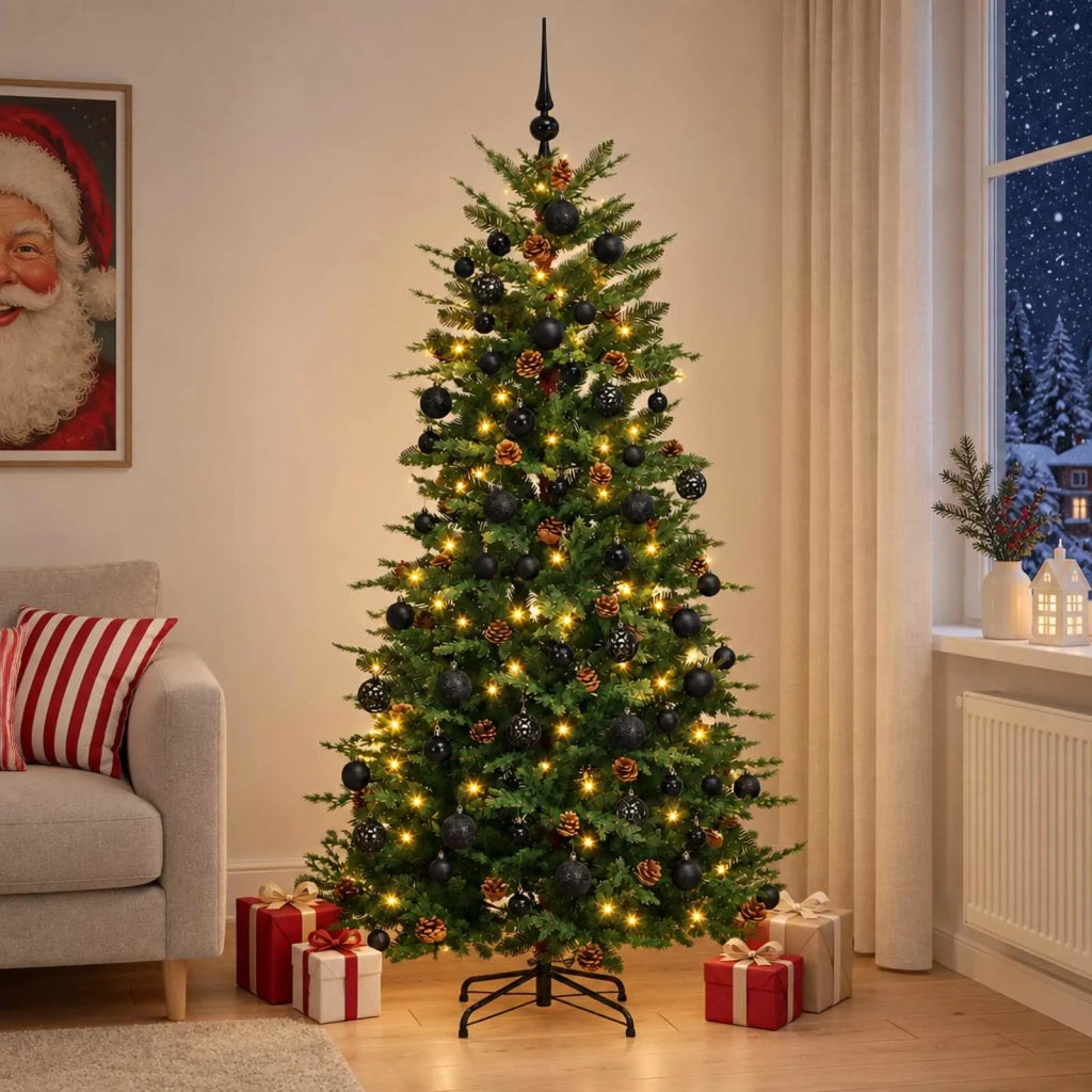 Albero di Natale artificiale con palline 240 cm 300 LED 3466455