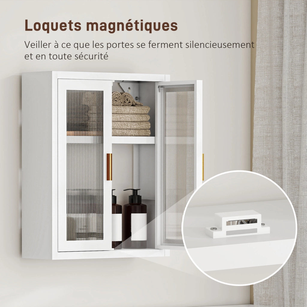 Armadietto bagno sospeso ¨C zephmum ¨C bianco 40x14x50 cm