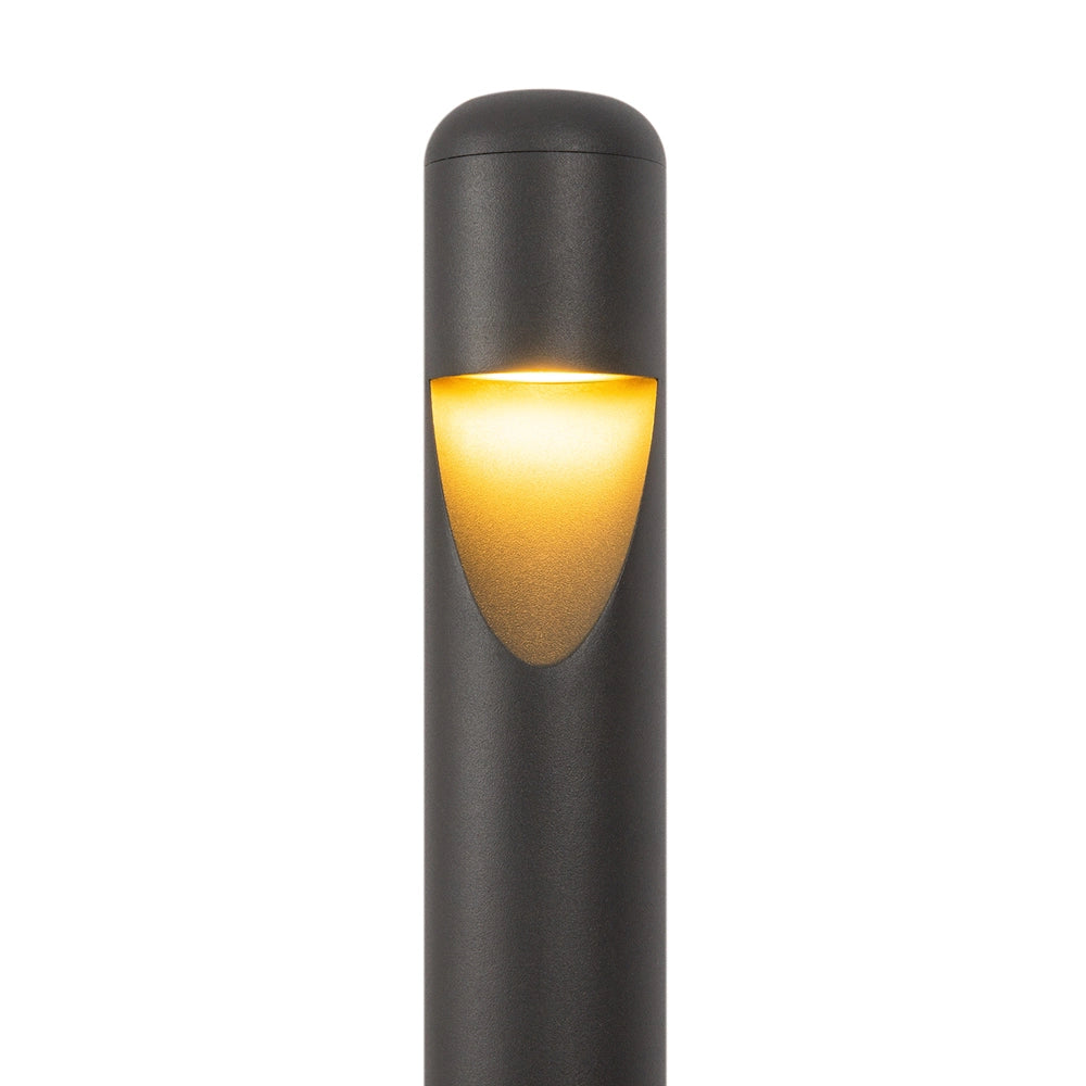 Lampada Da Terra Moderna Da Esterno Metallo Grafite Luce Led 5W Ip65