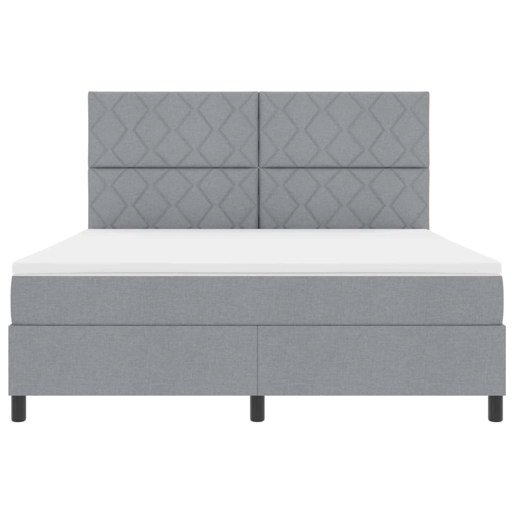 Letto a molle con testiera Grigio chiaro 180 x 200 cm Tessuto 3342963