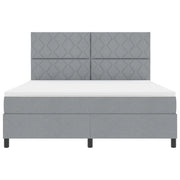 Letto a molle con testiera Grigio chiaro 180 x 200 cm Tessuto 3342963
