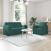 Set di divani 2 pcs Verde Scuro 158 x 78 x 80 cm Tessuto
