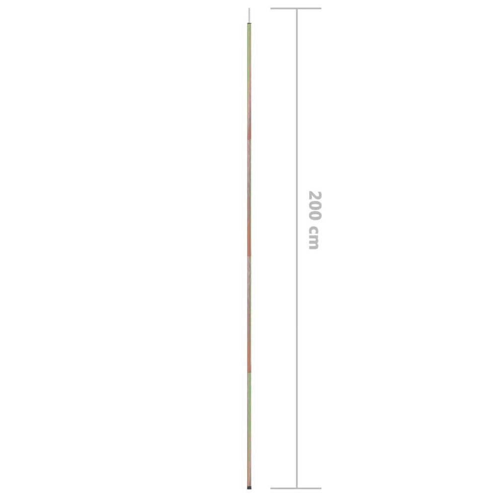 Sunshade Sail Poles, 2 Pieces, 200 Cm, Galvanized Steel