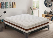 Materasso Matrimoniale 180x200 in memory foam, altezza 28 cm, 5 cm di memory foam, anatomico, elastico e indeformabile