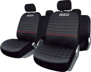 Set universale  SPC1042 coprisedili auto completo nero/rosso