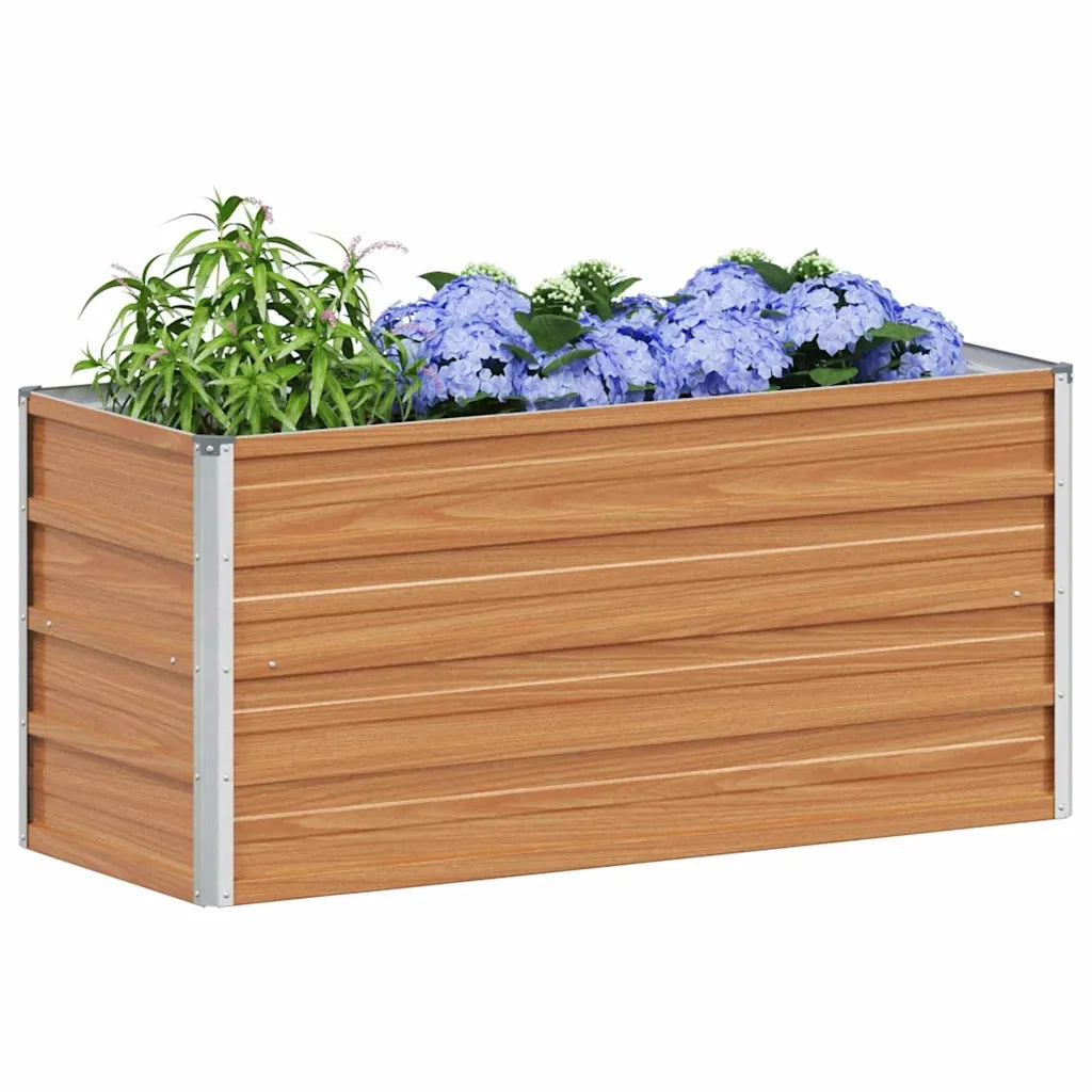 Fioriere | Cassetta per fiori | Letto rialzato da giardino Marrone Chiaro 100 x 40 x 45 cm