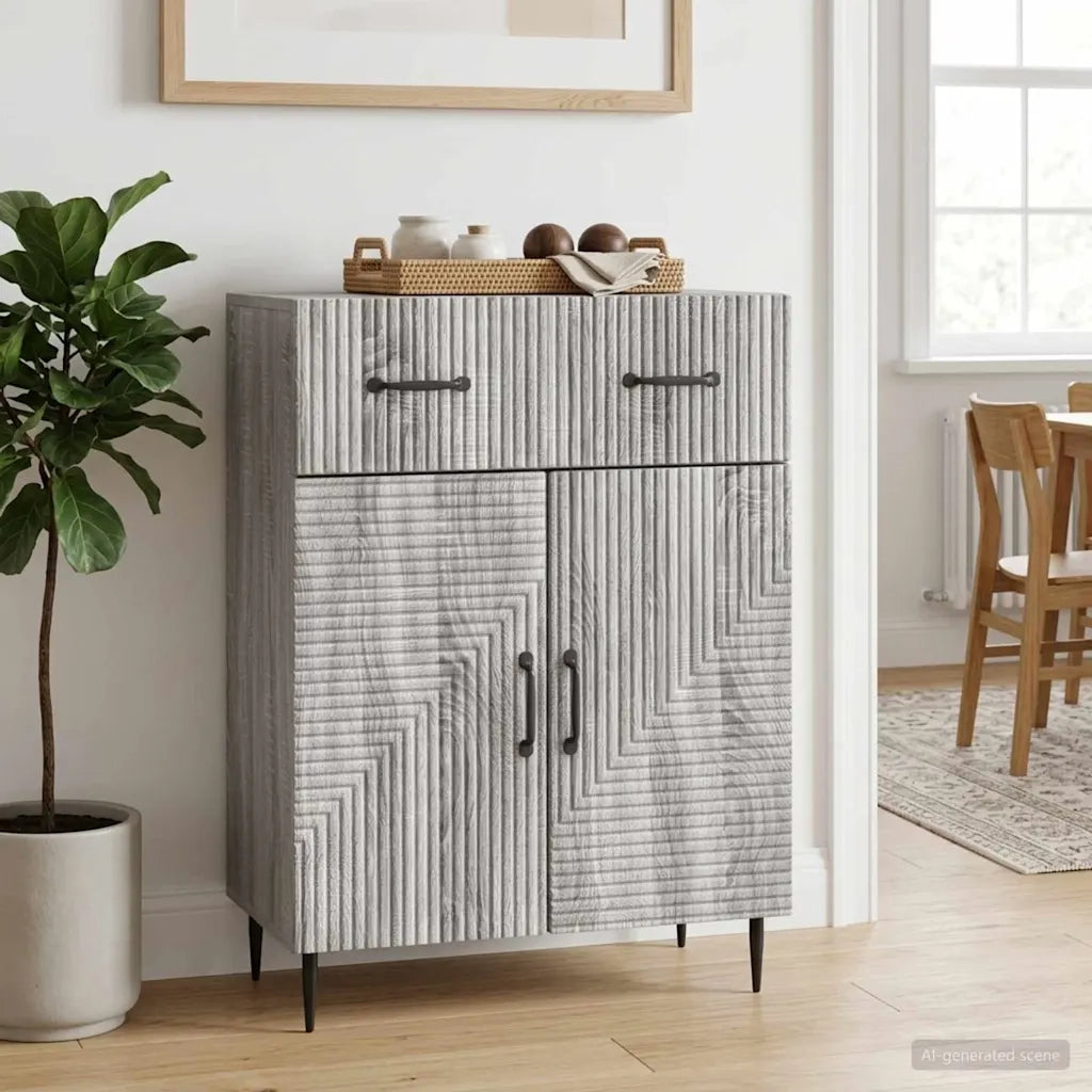 Credenza Grigio Sonoma 66 x 34,5 x 89,5 cm Legno ingegnerizzato 894871
