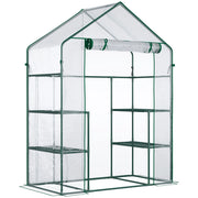 EasyComfort Serra da Giardino in PE Impermeabile e Anti UV con Accessori Montaggio, 142x73x195 cm, Verde