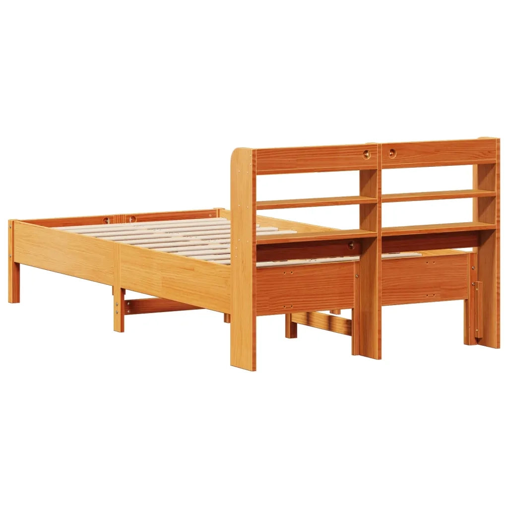 vidaXL Letto senza Materasso Marrone Cera 120x200 cm in Legno di Pino