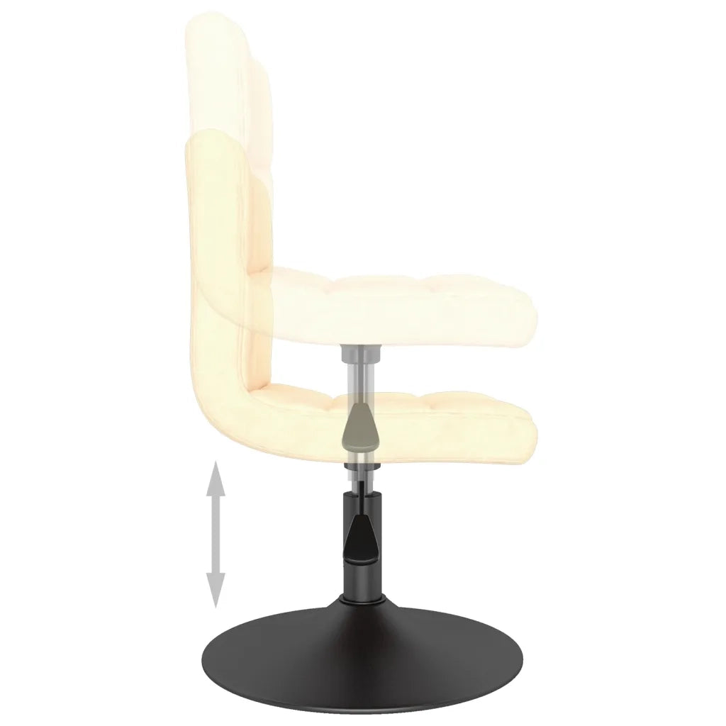 Sedie da Pranzo Girevoli 2 pz Crema in Velluto cod mxl 29044