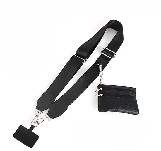 Cintura per telefono con taschino - Cinturone crossbody per telefono stilevole con tasca in pelle per tutti i telefoni - 001