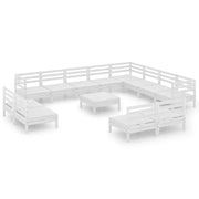 Set di mobili da giardino mobili da esterno 13 pezzi legno di pino massiccio bianco 02_0015811