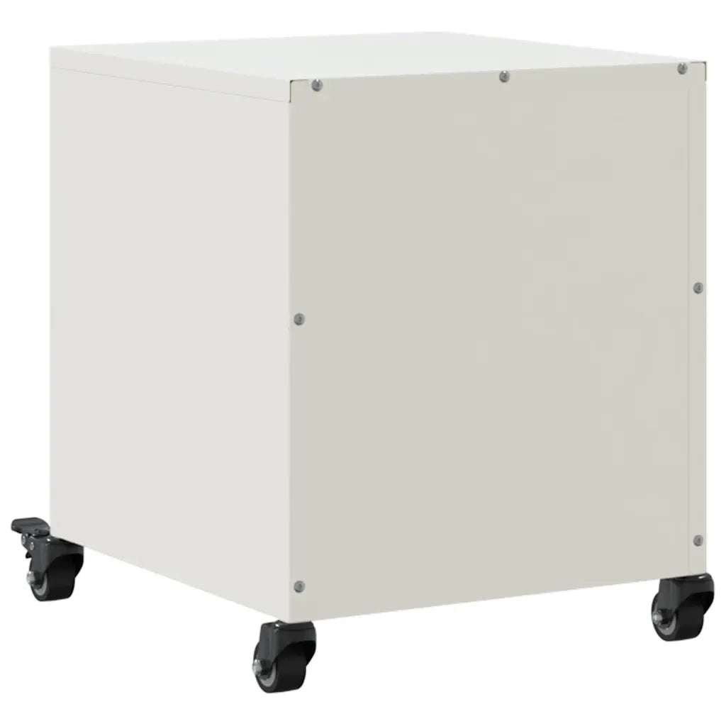 Comodino-Tavolino da notte Bianco 36x39x43,5 cm in Acciaio 900521