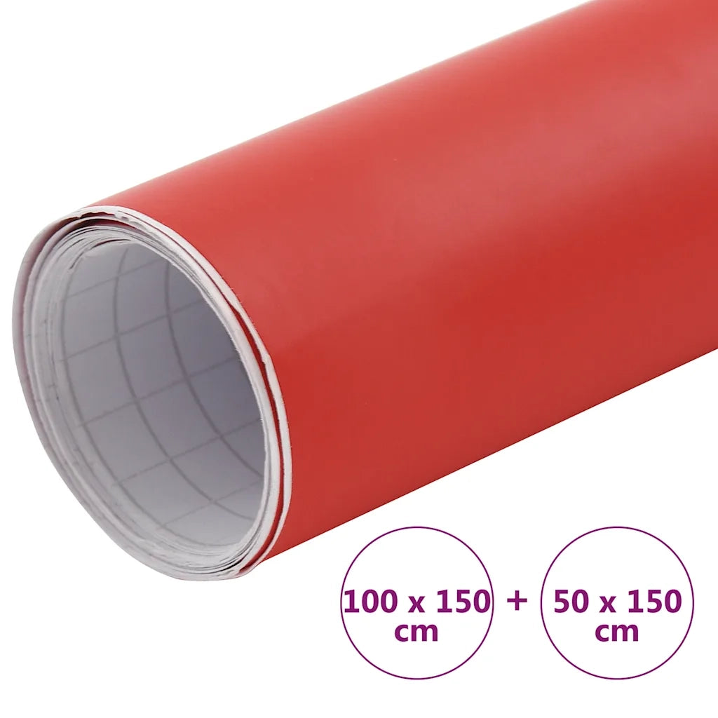 Pellicole per Auto 2 pz Rosso Opaco 100x150cm + 50x150cm CFW1067560