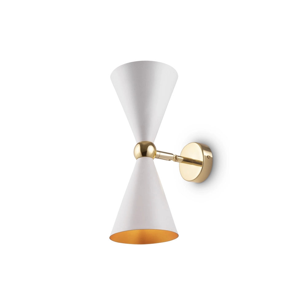 Maytoni Applique contemporanea Vesper 2 luci E14 bianco oro metallo
