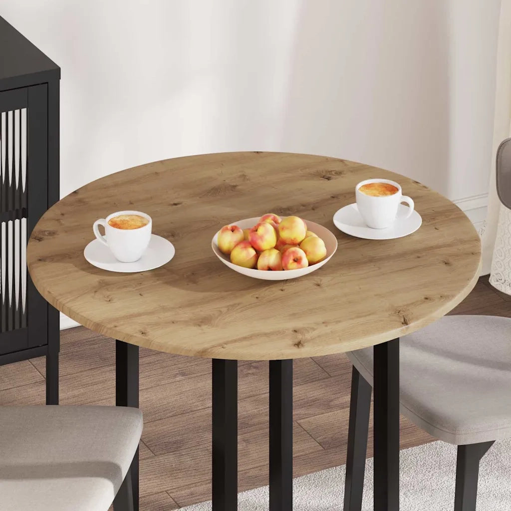 Piano del tavolo rovere artigianale Ø 80 x 1,5 cm 880430