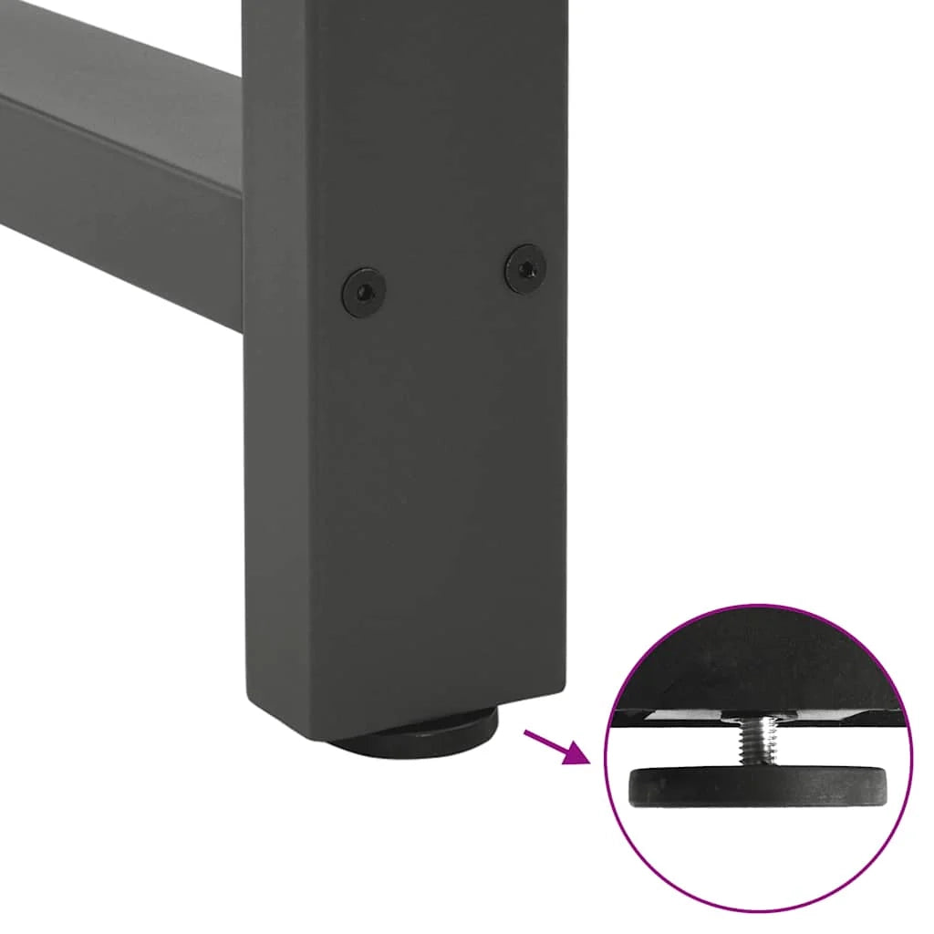 Set di 2 gambe regolabili per tavolo da pranzo 60 x 72-73 cm in acciaio antracite 02_0057546