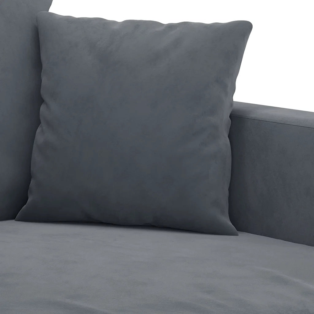 Divano a 2 Posti-Sofa 2 Posti grigio scuro140 cm in Velluto 186642