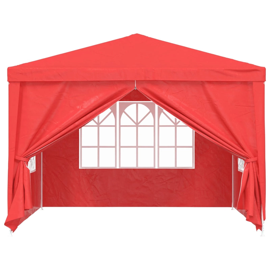 Tenda Party 300 x 300 x 255 cm Rosso PE e Acciaio 42032998