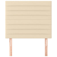 Testiera 2 pz Crema 100x5x78/88 cm in Tessuto