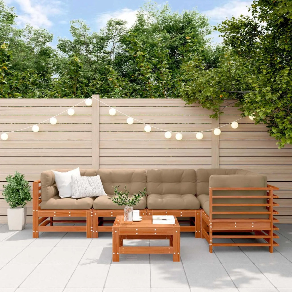 Set Lounge da Giardino 6 pcs Marrone Cerato