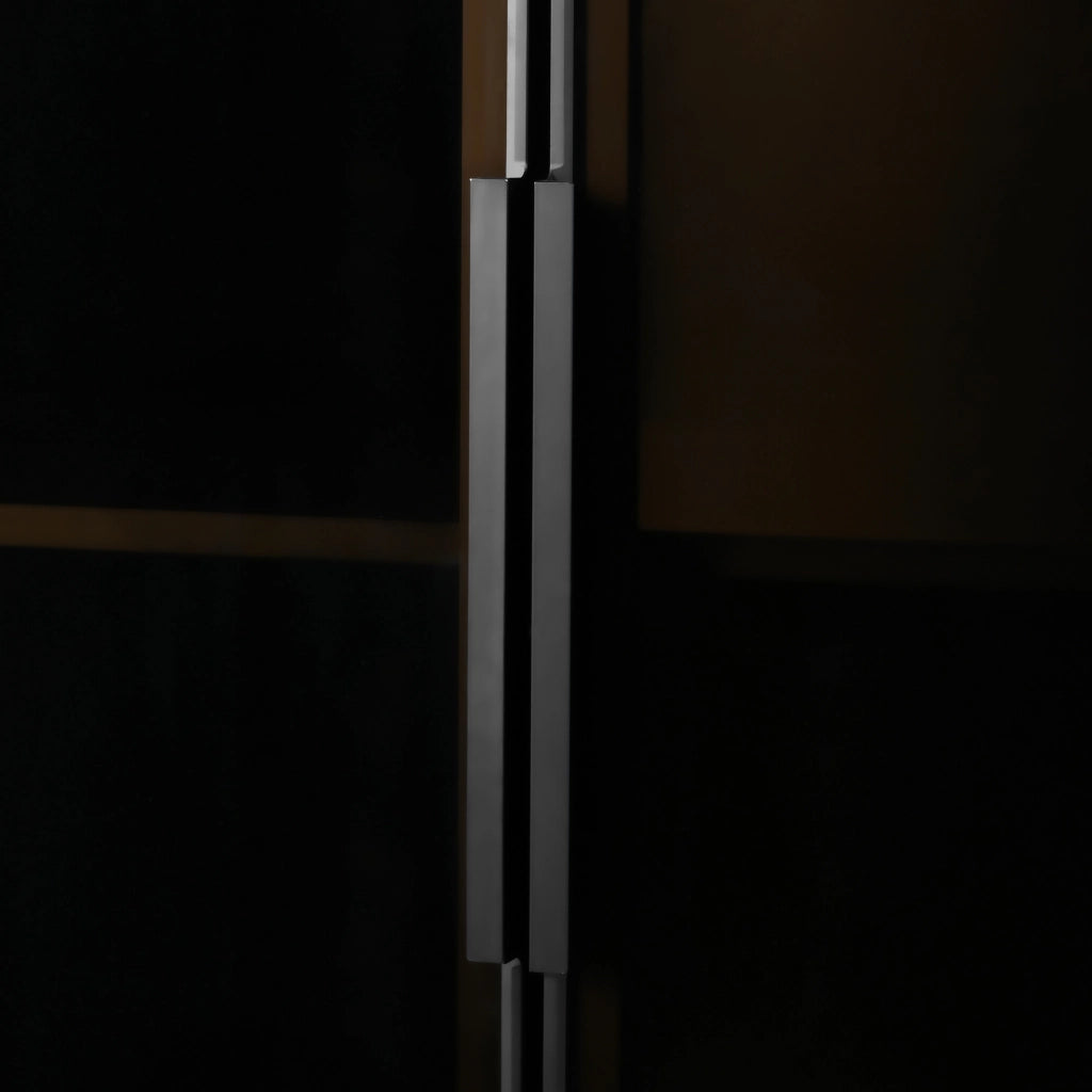 Credenza da cucina con 6 ante; 3 cassetti e LED - per cucina - 120.5×40×180 cm - bianco e nero