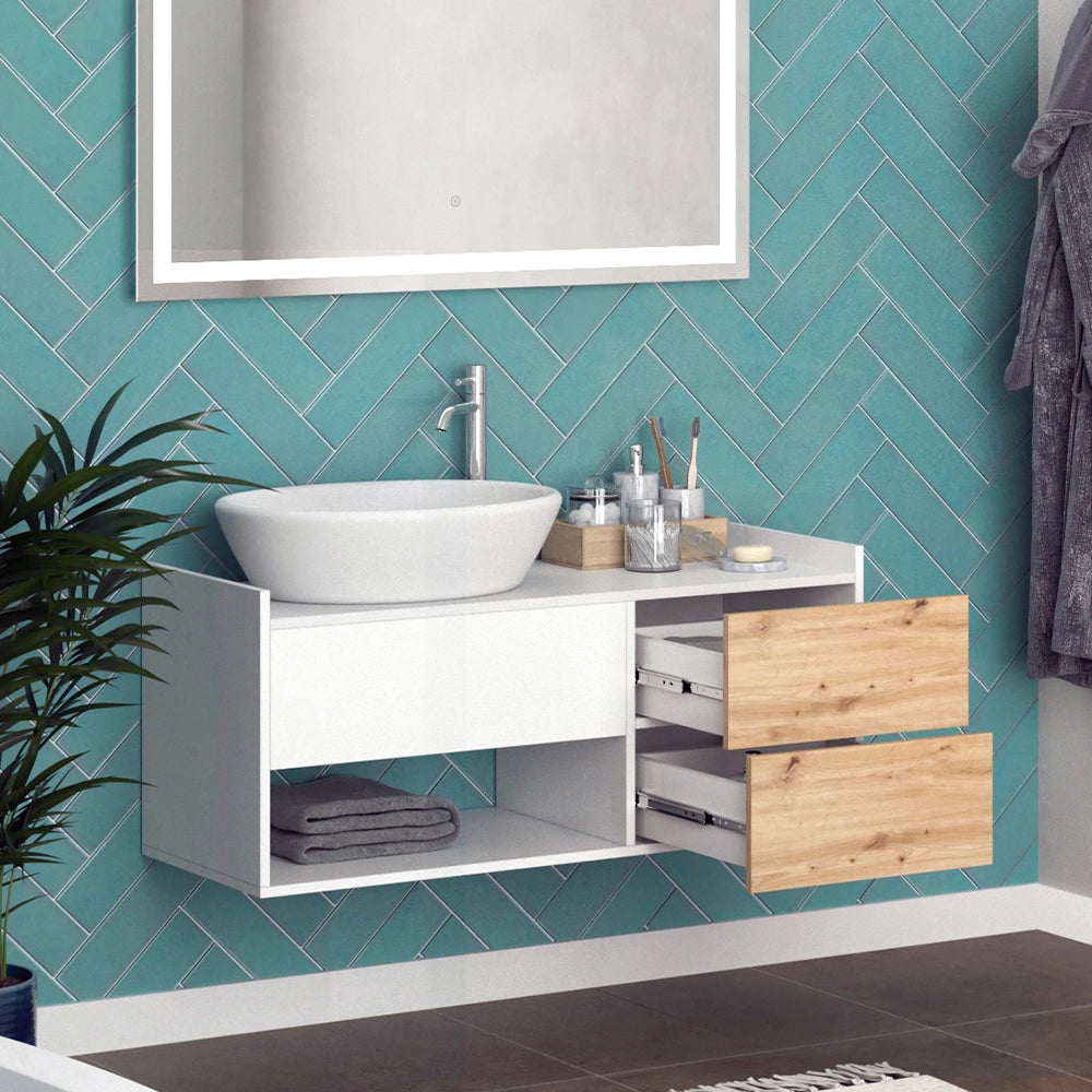 Vicco Set di mobili da bagno Bianco 2 parti