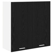Armadio moderno a muro con ampia capacità contenitiva 80 x 31 x 80 cm realizzato in legno composito di rovere nero 02_0053322