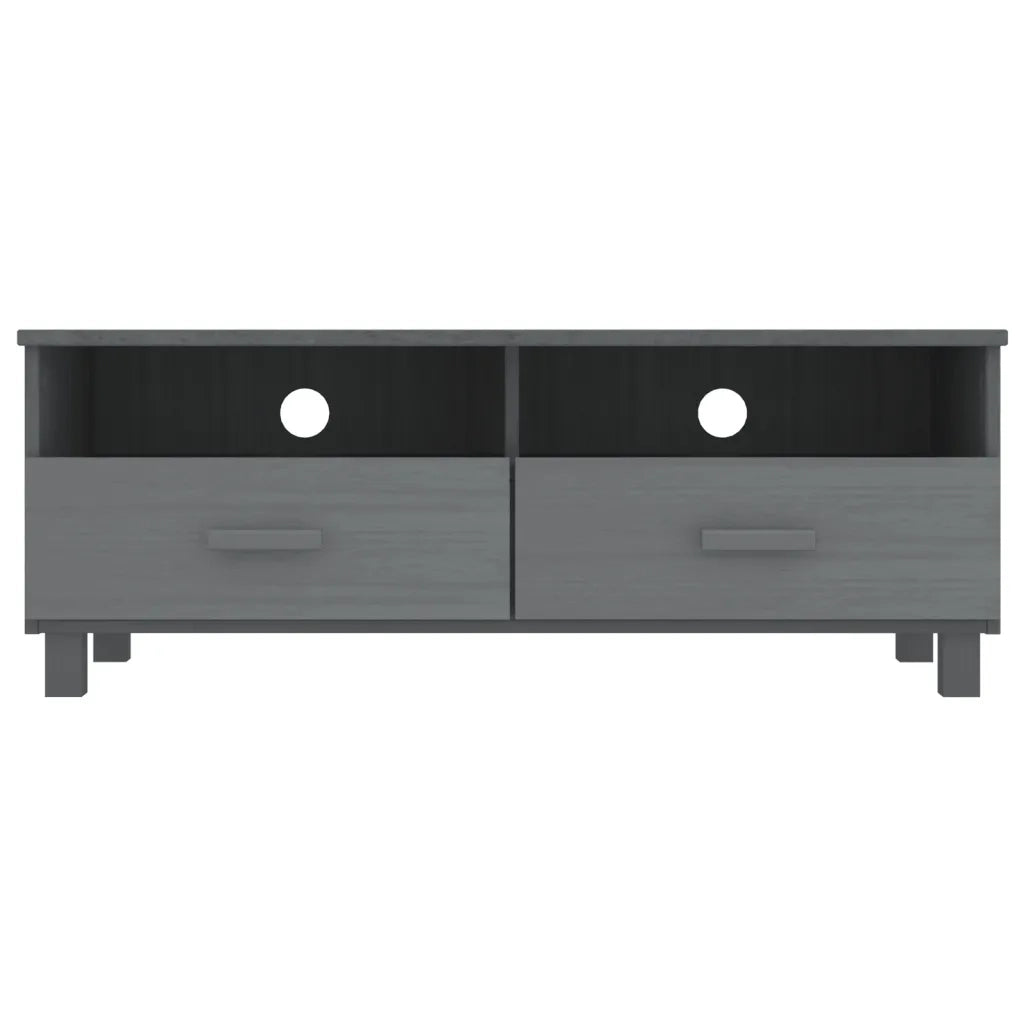 Mobile TV-Credenza TV-Console TV HAMAR Grigio Scuro 106x40x40 cm in Legno di Pino