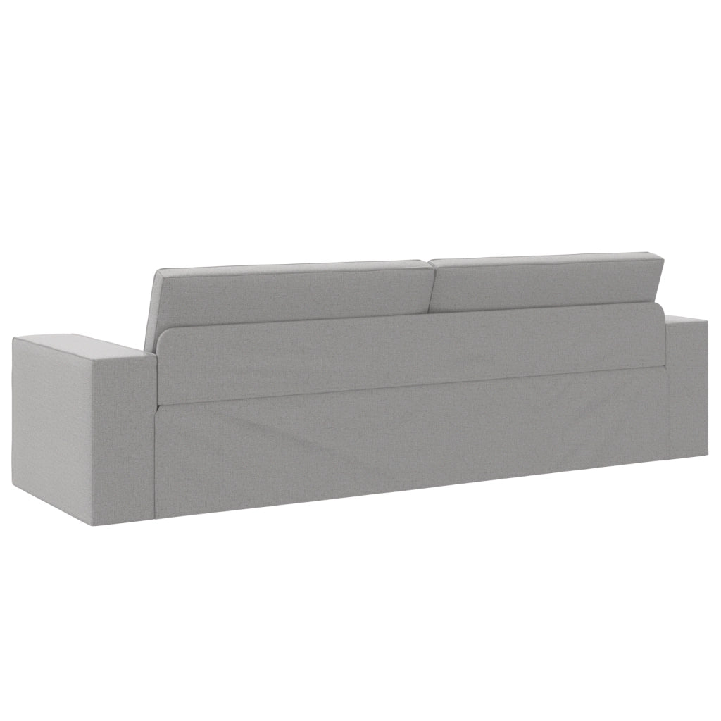Divano Letto a Terra 2-in-1 Grigio Nuvola 245x150x60.5 cm Tessuto