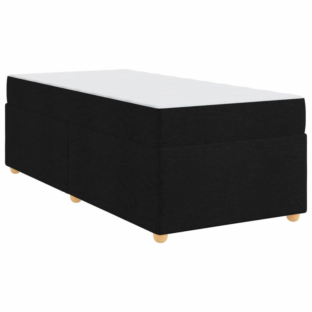Struttura del letto con materasso Nero 100 x 200 cm Tessuto 3399337