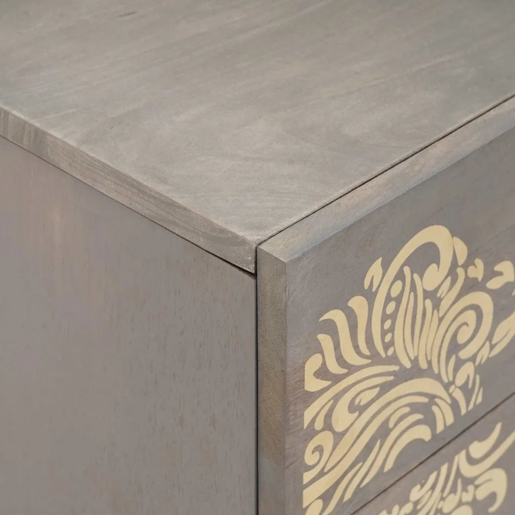 Comodino con porta con cassetto-Tavolino da notte Grigio 50 x 33 x 60 cm 687812