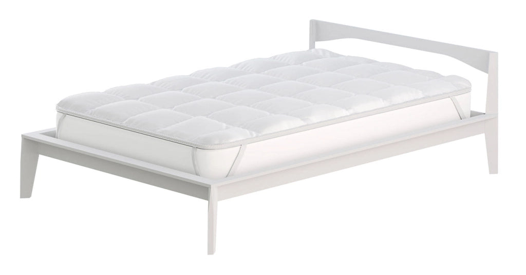 Topper Singolo Trapuntato 300 gr/mq con Elastici Fancy Bianco