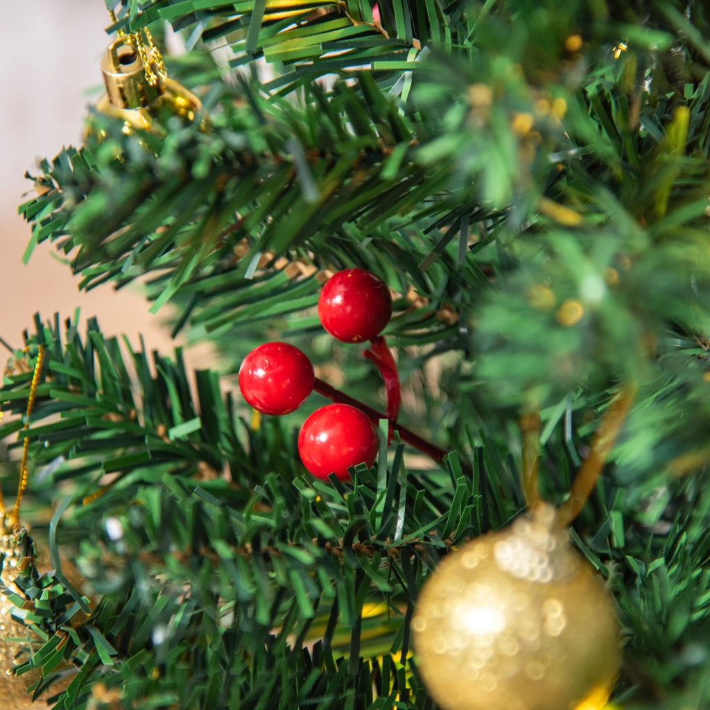 Albero di Natale con palline e luci LED ¨C zephmum ¨C 60 cm, multicolore