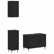 Set di armadietti da bagno in 3 pezzi ALKMAAR Nero 3417748