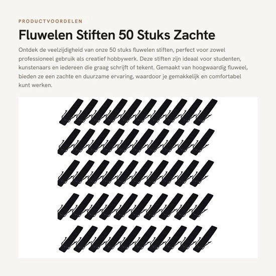 Stifne di Velluto 50 Pezzi - Contenitore per Pennelli - Chiusura a Cerniera - Morbido e Duraturo - Dimensioni Comfortevoli - Design Moda - Contenitore per Pennelli