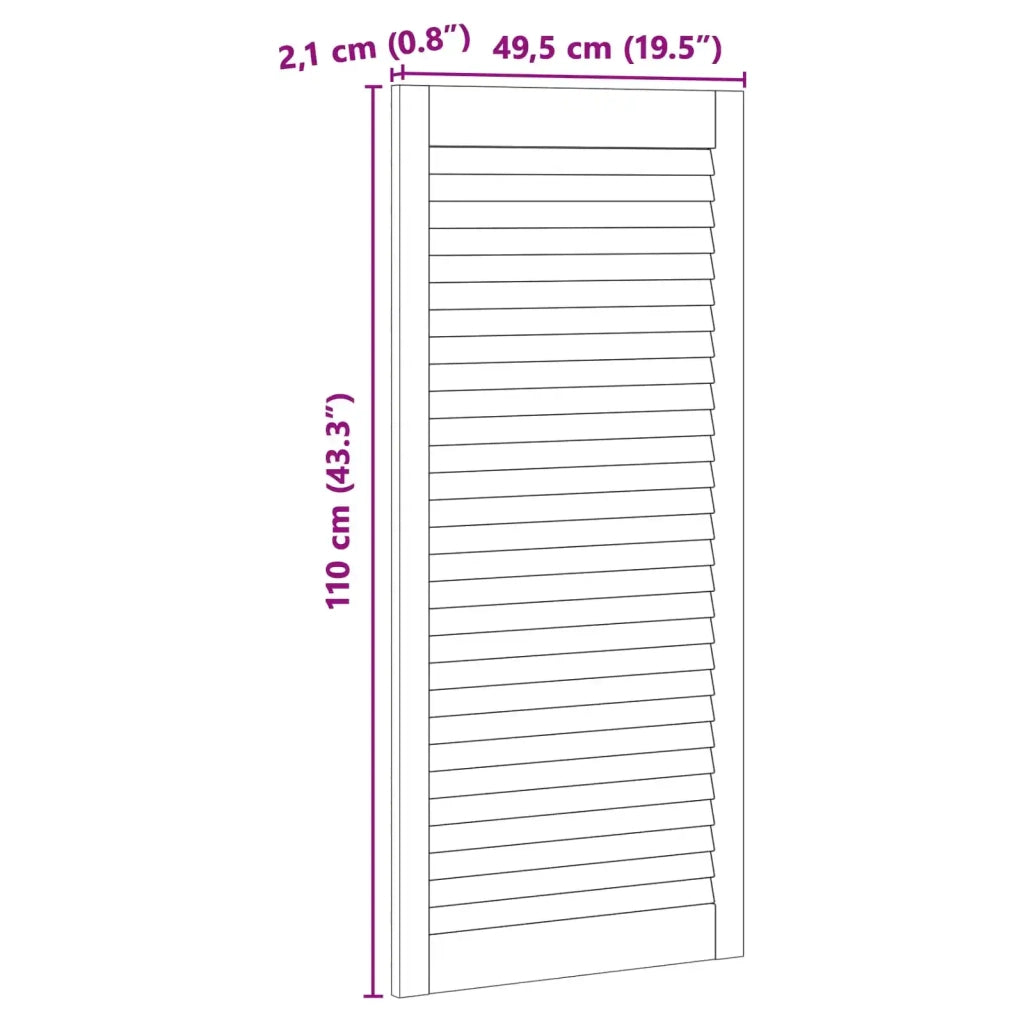 Porta per Armadio con porta 4 pcs Naturale 49,5 x 2,1 x 110 cm 3394495