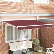 vidaXL Tenda Retrattile Borgogna 250x200 cm Tessuto
