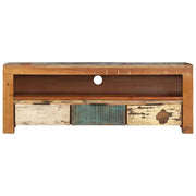 Mobile Porta TV 110x30x40 cm in Legno Massello di Recupero 338028
