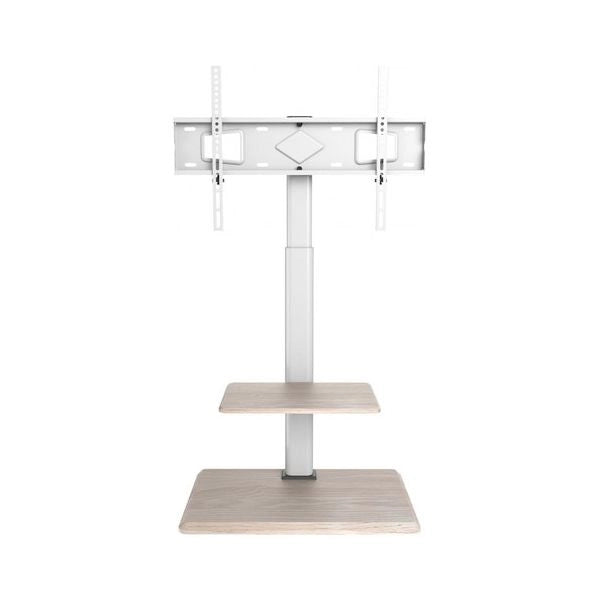 Supporto monitor tv pavimento techly ica tr59 white e wood