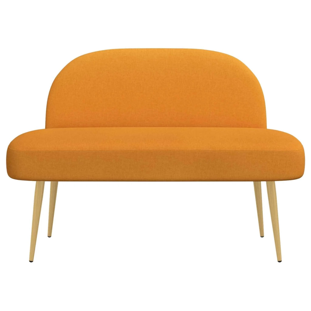 Panchina imbottita con schienale Giallo scuro 110 x 60 x 76 cm