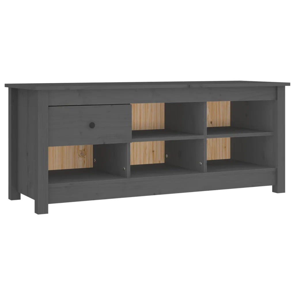 Scarpiera | Mobile per scarpe Grigia 110x38x45,5 cm in Legno Massello di Pino