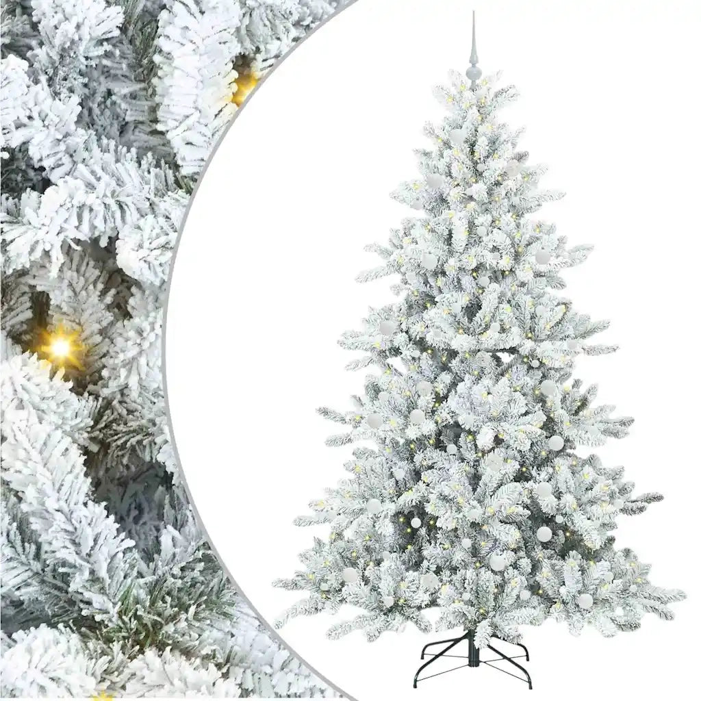 Albero di Natale Artificiale con Rami Pieghevoli Bianco 240 cm 3397747