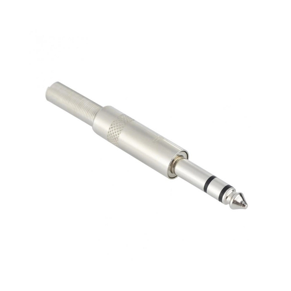 Trade Shop - Spinotto Jack 6.35 Mm Maschio Per Audio Stereo Da Saldare Connettore Coassiale -