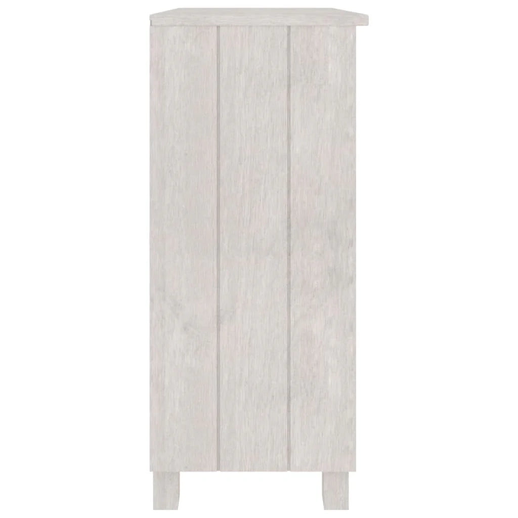 Buffet credenza cassettiera armadio mobile contenitore organizer per cucina soggiorno salotto 85 x 35 x 80 cm legno massello di pino bianco 02_0032133