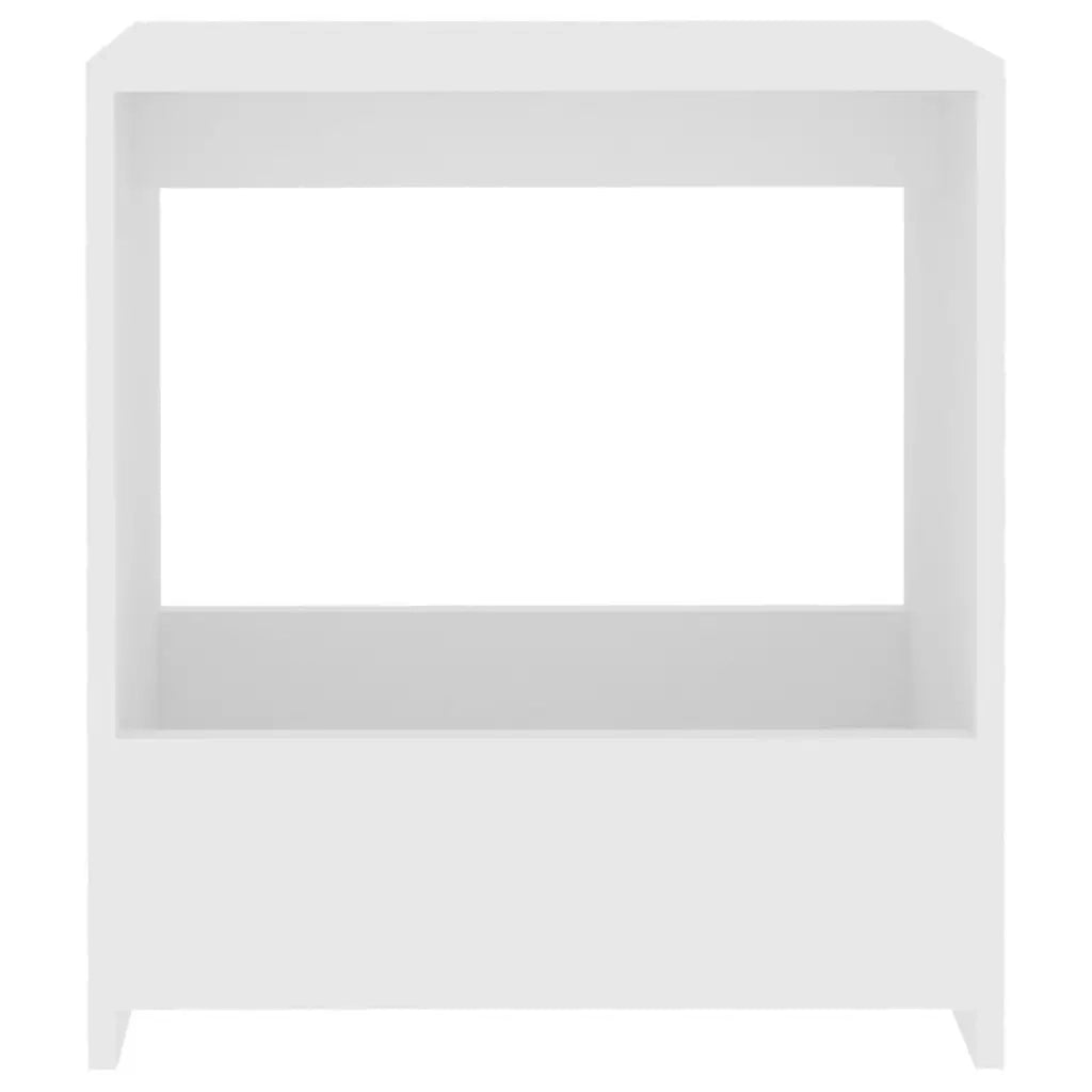 Tavolino Bianco 50x26x50 cm in Legno Multistrato 806687