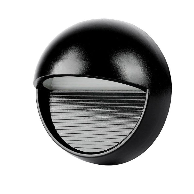 Faretti Segnapasso Led 3W da incasso per esterno Step Light Black Body Round IP65 4000K