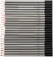 Set di matite per disegno a tempera - 24 pezzi - durezza 9H-14B - per schizzi e pittura - arte della pittura - qualità premium - matite per schizzo