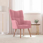 Sedia Relax Rosa in Velluto 328055